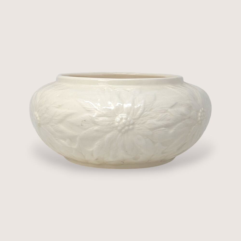 1990s Studio Pottery Ceramic Floral Planter Bowl
